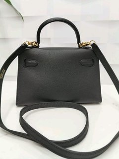 BOLSA MINI HERMES KELLY BLACK - LINHA ITALIANA PREMIUM - Réplicas de Bolsas Grifes Famosas