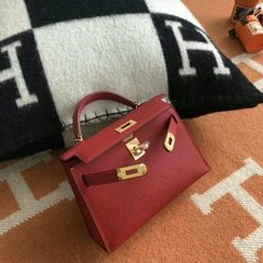 BOLSA MINI HERMES VERMELHA - LINHA ITALIANA PREMIUM - comprar online