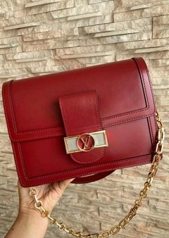 BOLSA LV - NOVA COLEÇÃO RED COM FERRAGENS DOURADAS - LINHA ITALIANA PREMIUM