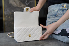 BOLSA MINI FLAP BRANCA TOP HANDLE - comprar online