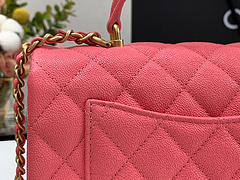 BOLSA MINI FLAP ROSA TOP HANDLE - comprar online