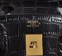 Bolsa Hermès Birkin 35 Crocodilo Black - Premium - loja online