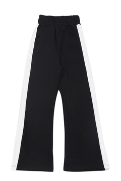 Conjunto buzo y pantalón ancho combinado - Negro en internet