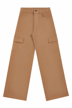 Pantalón gabardina wide leg cargo (ART 3451) - comprar online
