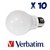 Pack x10 LAMPARA LED VERBATIM 75W 11W FRIA 220V Centro!