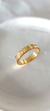 Anillo Alianza Cinta - 4mm - Frase Grabada + Baño Oro