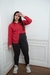 Camisa de poplin elastizada rojo - comprar online