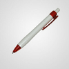 bolígrafo plástico blanco con clip y punta de color