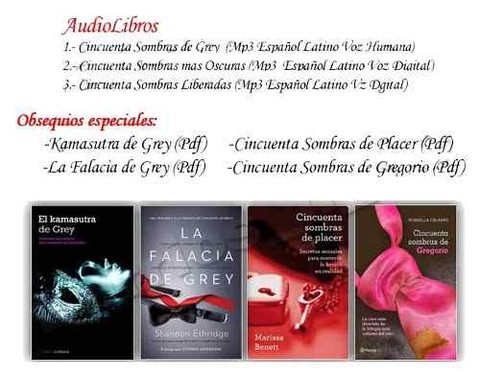 Imagen de Audio Libro Trilogia 50 Sombras De Grey + Bonos Mp3 + Bonos!