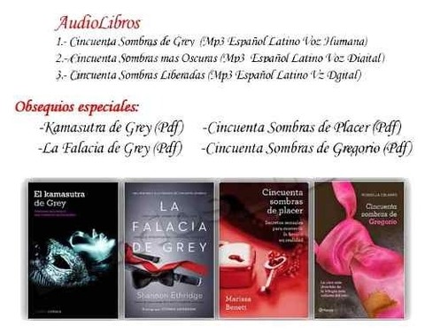 Audio Libro Trilogia 50 Sombras De Grey + Bonos Mp3 + Bonos! en internet