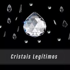 Plafon Luminaria Cristal Legitimo Asfour ELISA EL32 - Base 30 - Bonaluz