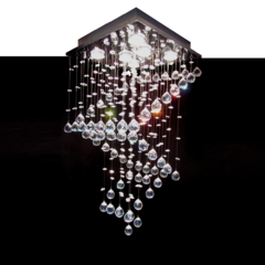 Lustre de Cristal Legítimo Asfour E362Q Base 35 - Várias Alturas
