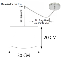 Lustre Pendente LORENA Cristal Acrílico Deslocador - Várias Cores na internet