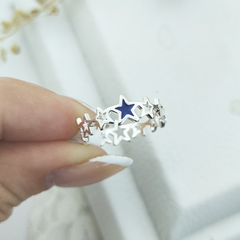 AB Anillo 024 | Cinta Estrellas Azul