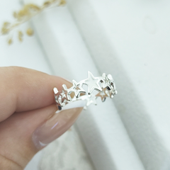 AB Anillo 024 | Cinta Estrellas Blanco