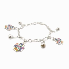 AB Pulsera 020 | Pelotitas + Dije Cruz C