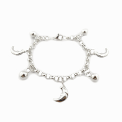 AB Pulsera 021 | Pelotitas + 3  Dijes Luna