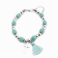 AB Pulsera 028 | Pelotitas + Pluma