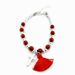 AB Pulsera 028 | Pelotitas + Pluma