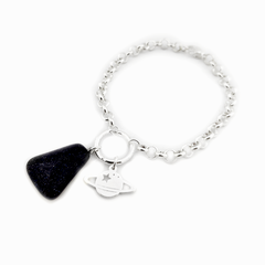 AB Pulsera 036 | Dull Piedra + Planeta