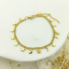 AD Pulsera 003 | Colgantes lunas y estrellas