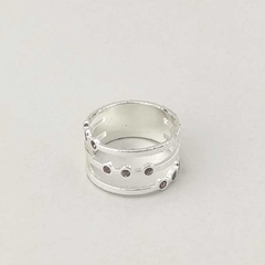 Anillo 3 Líneas | Strass