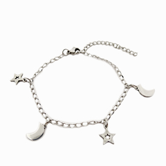 AQ Pulsera 034 | Dije luna y estrella