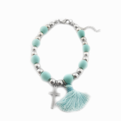 AQ Pulsera 048 | Pelotitas + Dijes