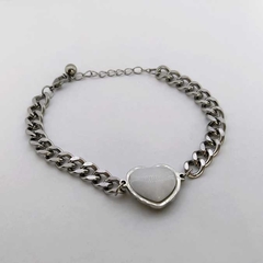 Pulsera Rombo | Piedra Corazòn Clara