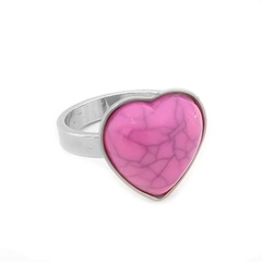 Anillo Corazón | Piedra Combinada