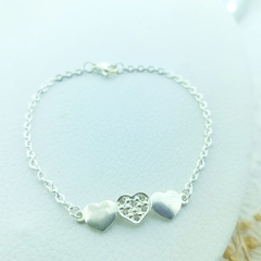 AB PULSERA 0125 | TRIPLE CORAZÓN