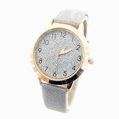 Reloj 017 | Glitter plateado