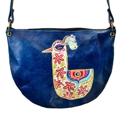 Cartera Media Luna Pegaso Azul