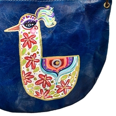 Cartera Media Luna Pegaso Azul - comprar online