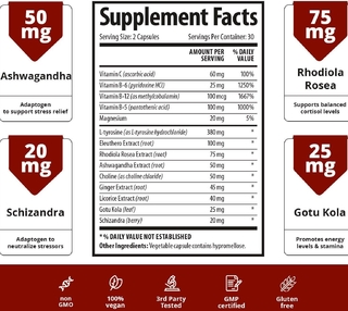 Adrenal Support (60 Vegan Caps) - 1 Body - comprar online