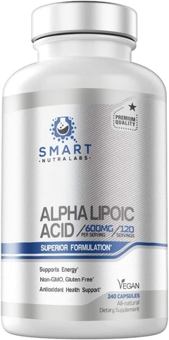 Alpha Lipoic Acid 600mg x 240caps/120serv - Smart Nutralabs