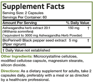 Ashwagandha Extra Strength 3000mg x 120 caps - Bronson Laboratories - comprar online