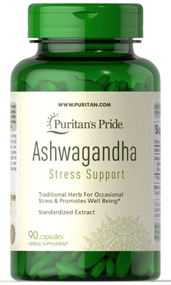 Ashwagandha Stress Support 750mg (90 Caps) - Puritan's Pride
