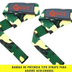 BANDAS DE POTENCIA TIPO STRAPS PARA AGARRE ACOLCHADAS - MM Fitness
