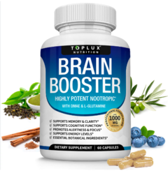 Brain Booster with DMAE y L-Glutamine (60 caps) - Toplux Nutriton