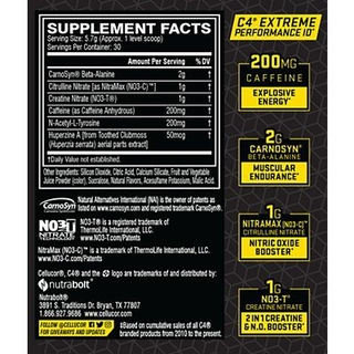 C4 Extreme Explosive Pre Workout Performance (60 servicios) - Cellucor - comprar online