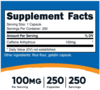 Caffeine 100mg with L Theanine 100mg (240 caps) - Nutricost - comprar online