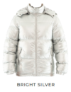 Campera tipo puffer con capucha desmontable en internet