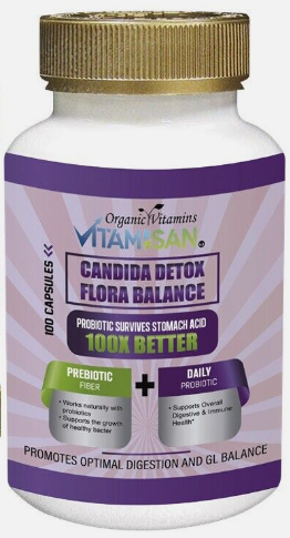 Candida Detox Flora Balance prebiotic + probiotic (100caps) - Vitamisan