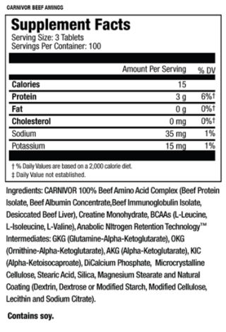 Carnivor Beef Aminos (300 Tabletas) - Musclemeds - comprar online