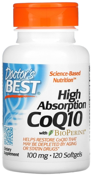 CoQ10 con Bioperina High Absorption x 100mg x 120 Softgels - Doctor Best