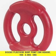 Discos plásticos Body Pump con agarre (5 Kg) - MM Fitness