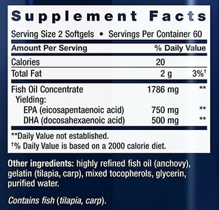 Fish oil Clearly EPA/DHA (120 softgels) - Life Extension - comprar online
