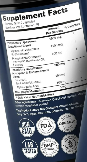 High Potency Liposomal Glutathione 1750mg x 120caps - Alpha Flow - comprar online