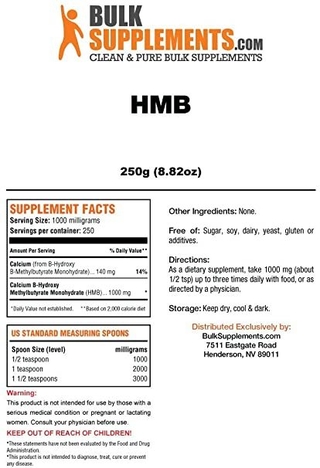 HMB (250 Gr) - Bulk Supplements - comprar online